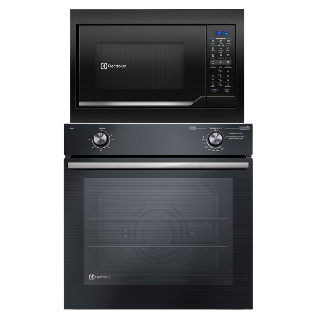 Kit Electrolux de Embutir Forno a Gás 80L Efficient PerfectCook + Micro-ondas 34L 220V