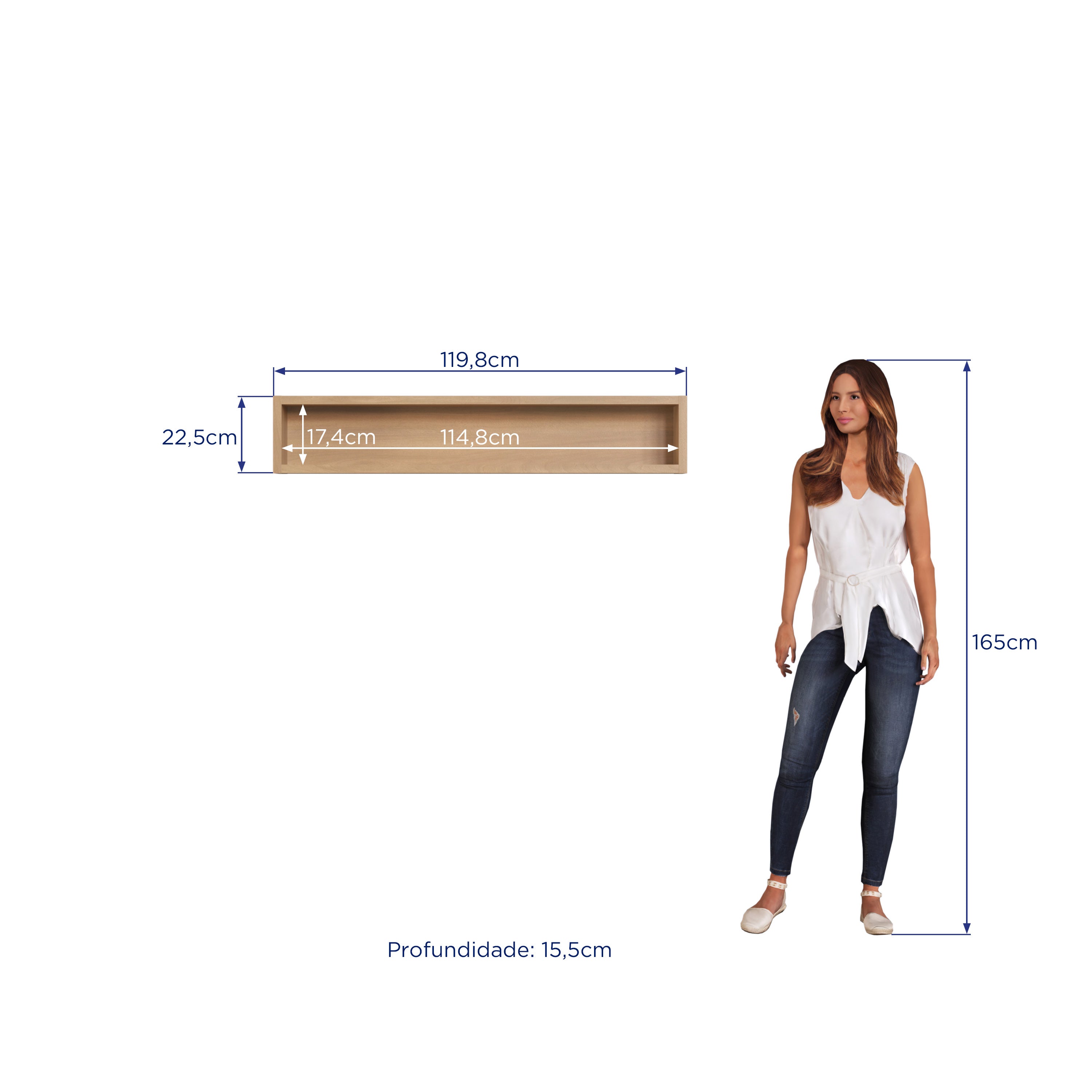 Nicho de Cozinha Isabelle Delmarco 120cm Freijó