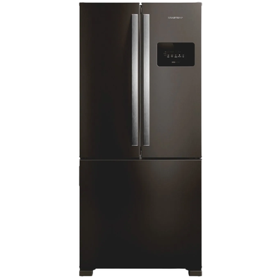 Refrigerador Brastemp 559L BRO85ME 3 Portas French Door Inverter Black Inox 220V