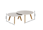 Conjunto de 2 Mesas de Centro Classic Imcal Off White
