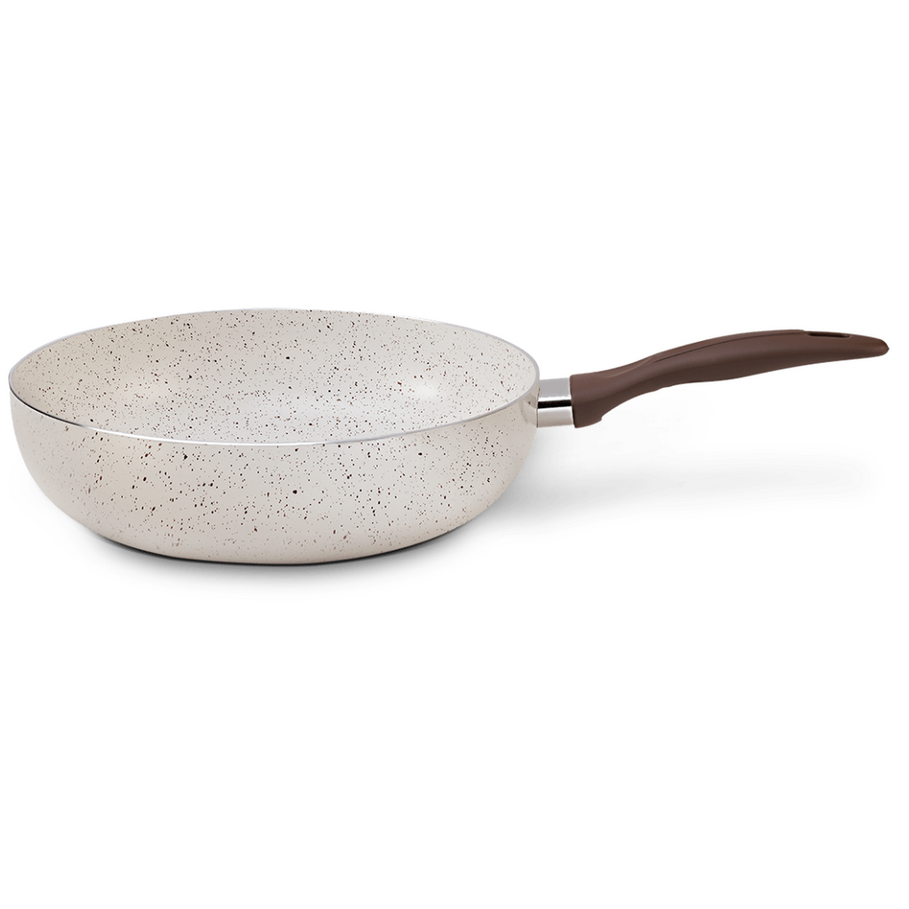 Frigideira Wok Ceramic Life Brinox Indução 3,4L Granada Vanilla