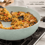 Frigideira Wok Ceramic Life Brinox Suprema 4,65 Litros Vanilla