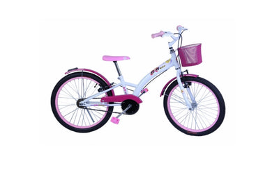 Bicicleta Dalannio Bike Aro 20 Fashion Branco com Rosa