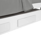 Cama Solteiro Bibox Athenas Lopas Cama Auxiliar e 2 Gavetas Branco