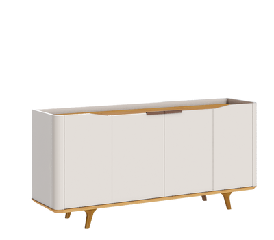 Balcão Buffet Arc Imcal 180cm Off White e Natural