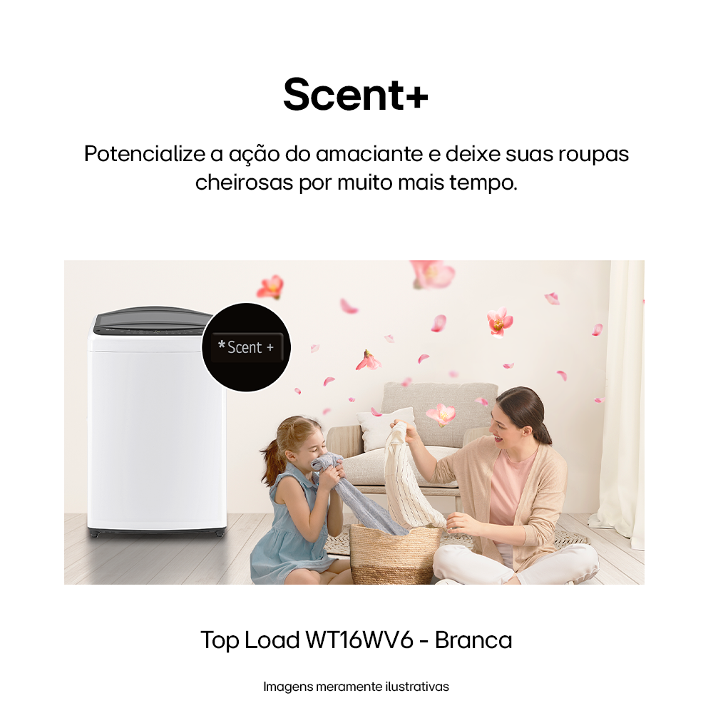 Lavadora de Roupas LG 16Kg WT16WV6A AI DD Branco 220V