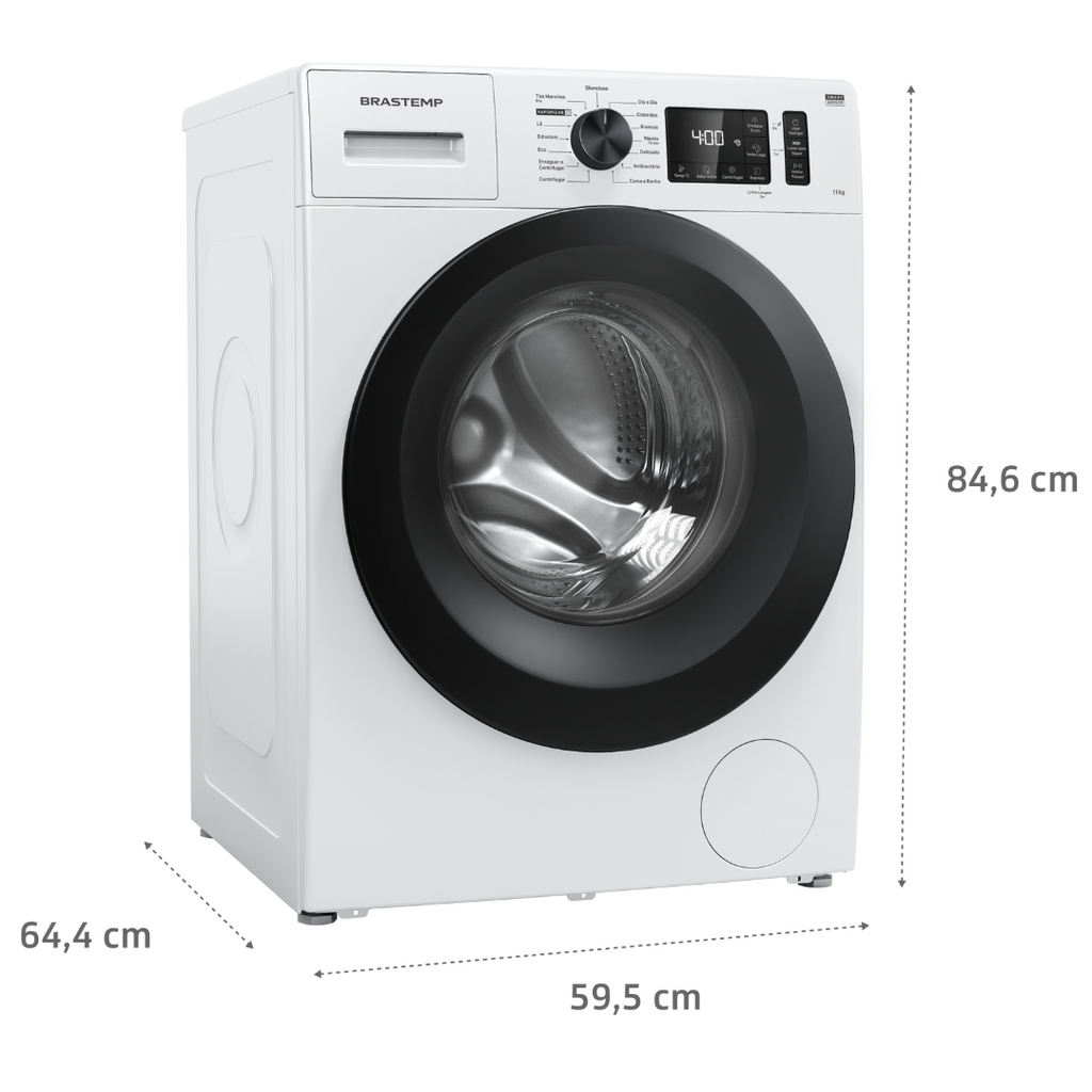 Conjunto Brastemp Lavadora de Roupas 11Kg BNF11AB+Secadora Suspensa 10Kg BSI10BB Branco 220V