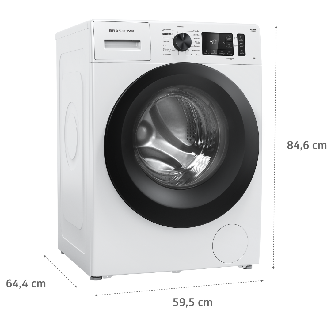 Conjunto Brastemp Lavadora de Roupas 11Kg BNF11AB+Secadora Suspensa 10Kg BSI10BB Branco 220V