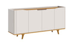 Balcão Buffet Arc Imcal 160cm 4 Portas Off White e Natural