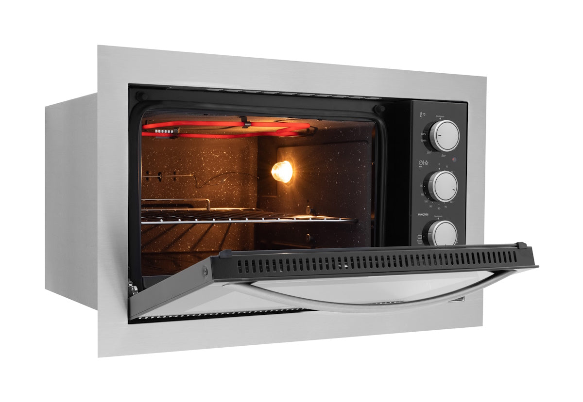 Forno de Embutir Elétrico Fischer 48L Fit Line Inox 220V