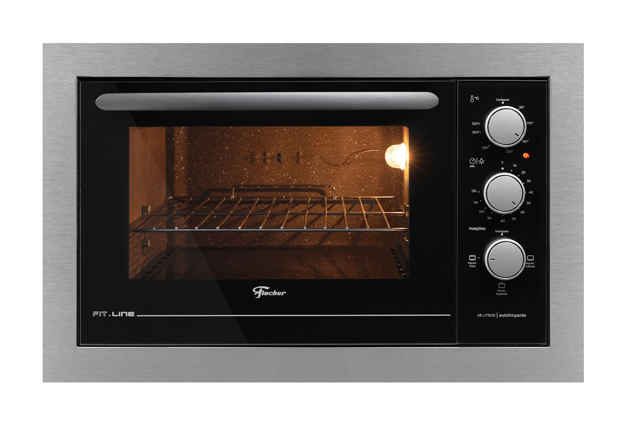 Forno de Embutir Elétrico Fischer 48L Fit Line Inox 220V