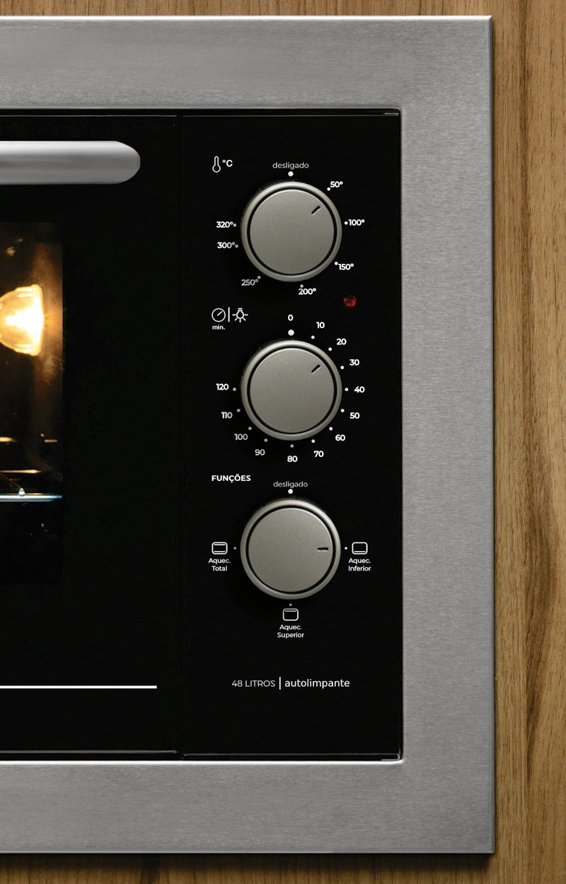 Forno de Embutir Elétrico Fischer 48L Fit Line Inox 220V