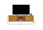 Rack Atlas 100% MDF DJ Móveis 218cm 2 Portas Cedro