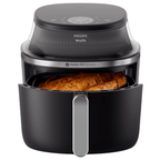 Fritadeira Elétrica Sem Óleo AirFryer 7,2L Philips Walita Série 3000 Preto 220V