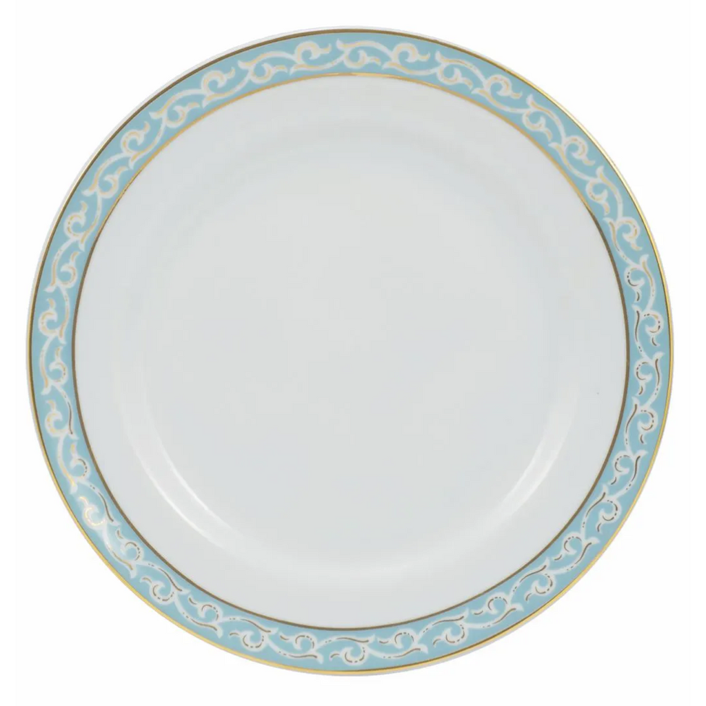 Aparelho de Jantar e Chá Schmidt 30 Peças Audrey 1ª Linha Branco com Azul