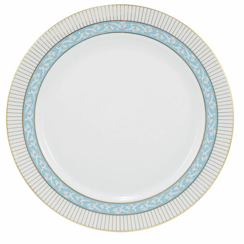 Aparelho de Jantar e Chá Schmidt 30 Peças Audrey 1ª Linha Branco com Azul