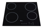 Cooktop Fischer 4 Bocas Elétrico Controle Touch Screen Vitrocerâmico 30006-73476 Preto 220V