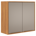 Armário Aéreo de Cozinha Plena Demóbile 100%MDF 80cm 2 Portas Cinamomo e Nude