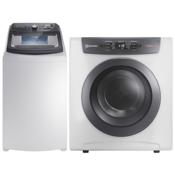 Conjunto Electrolux Lavadora de Roupas 14,5kg Efficient LEE15 + Secadora Piso e Parede 11kg SVB11 220V