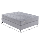 Conjunto Cama Box High Density II Casal Ecoflex 138x188x57cm Molas Superlastic Prata