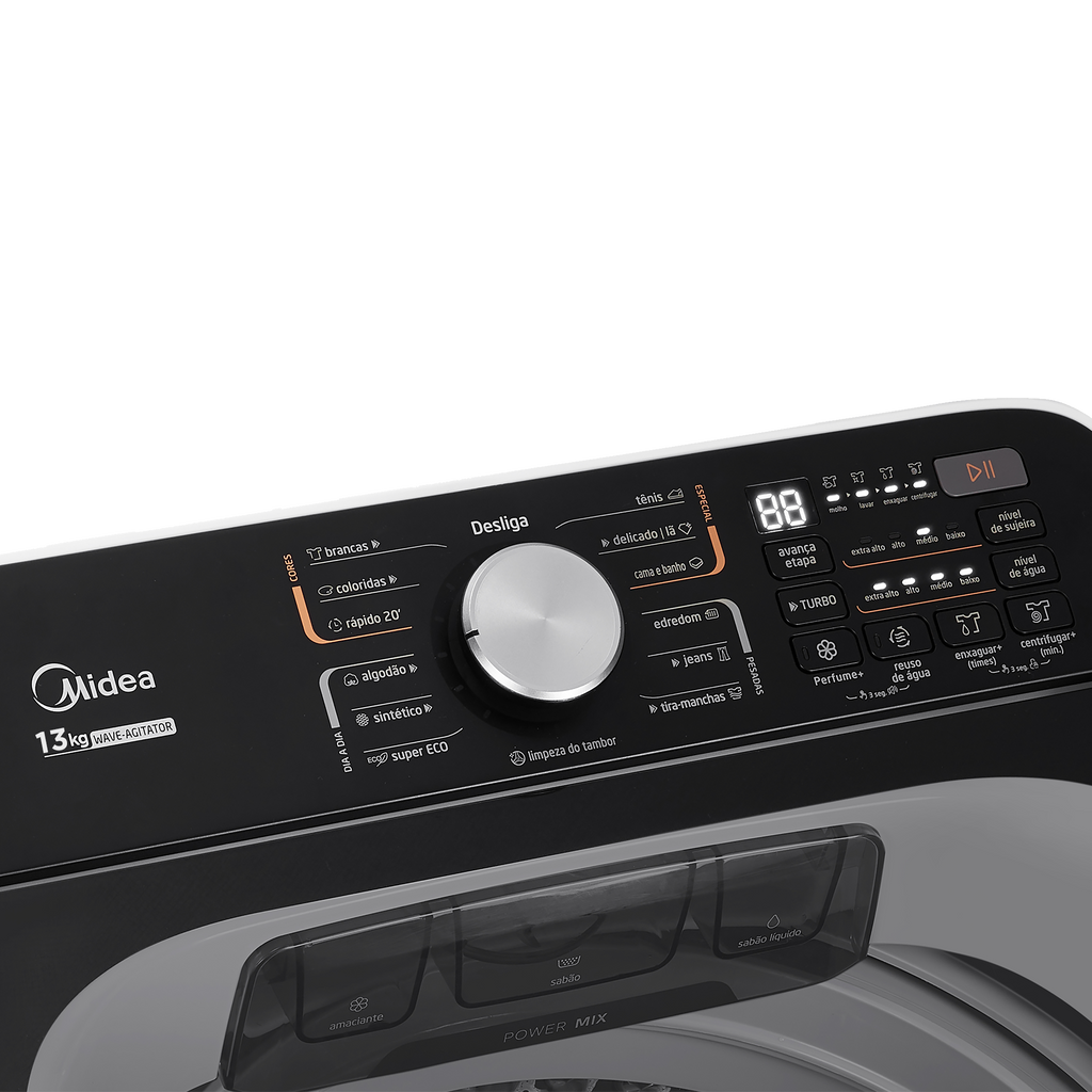 Lavadora de Roupas Midea 13KG Wave Agitador Branco 220V