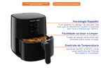Fritadeira Elétrica Sem Óleo Air fryer Philips Walita 4,1L Série 3000 Preto 220V