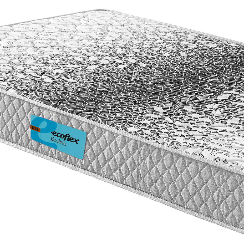 Colchão Espuma Ecoline D-28 Ecoflex Solteiro 78x188x14cm Cinza