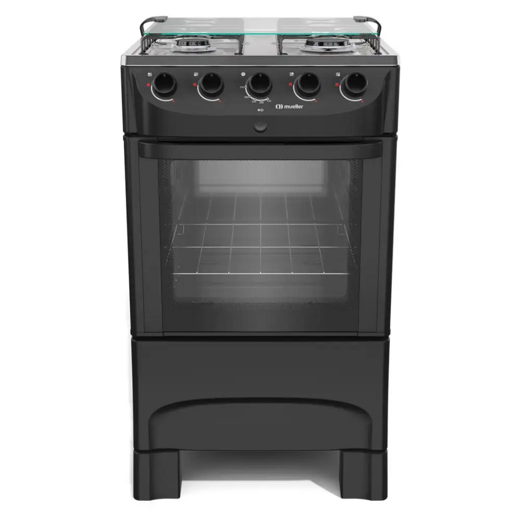 Fogão 4 Bocas Mueller MFI4BB Acendimento Automático Preto Bivolt