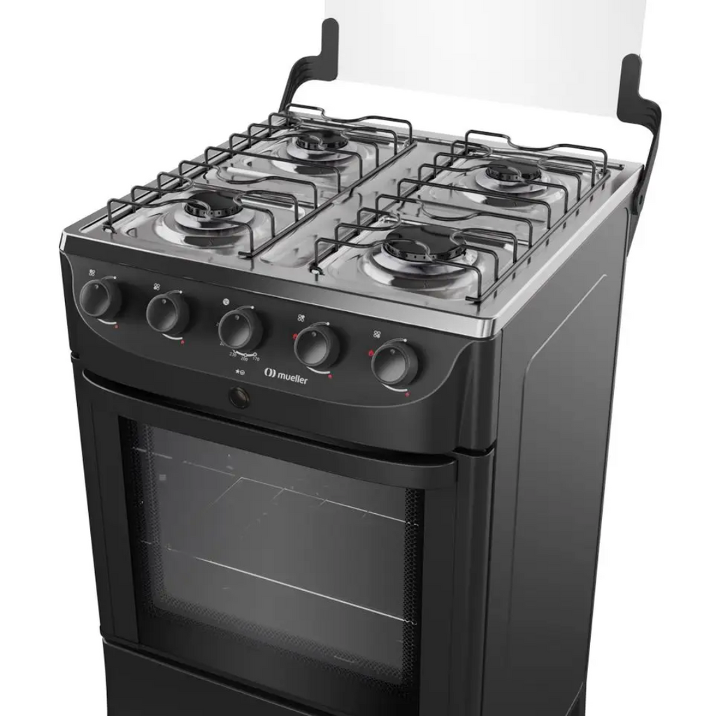 Fogão 4 Bocas Mueller MFI4BB Acendimento Automático Preto Bivolt