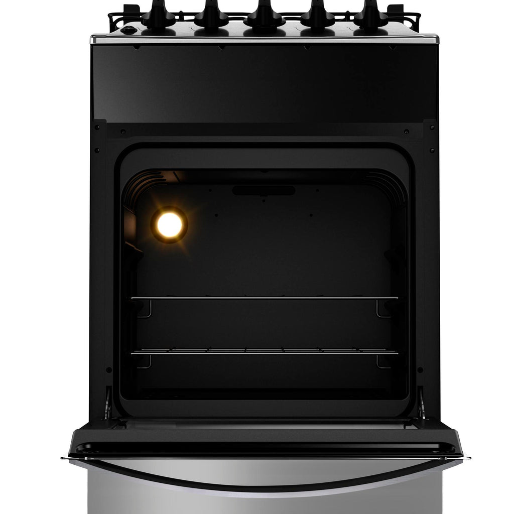 Fogão 4 Bocas Brastemp BFO4NBR Piso Duas Prateleiras com Alturas Ajustáveis Inox Bivolt