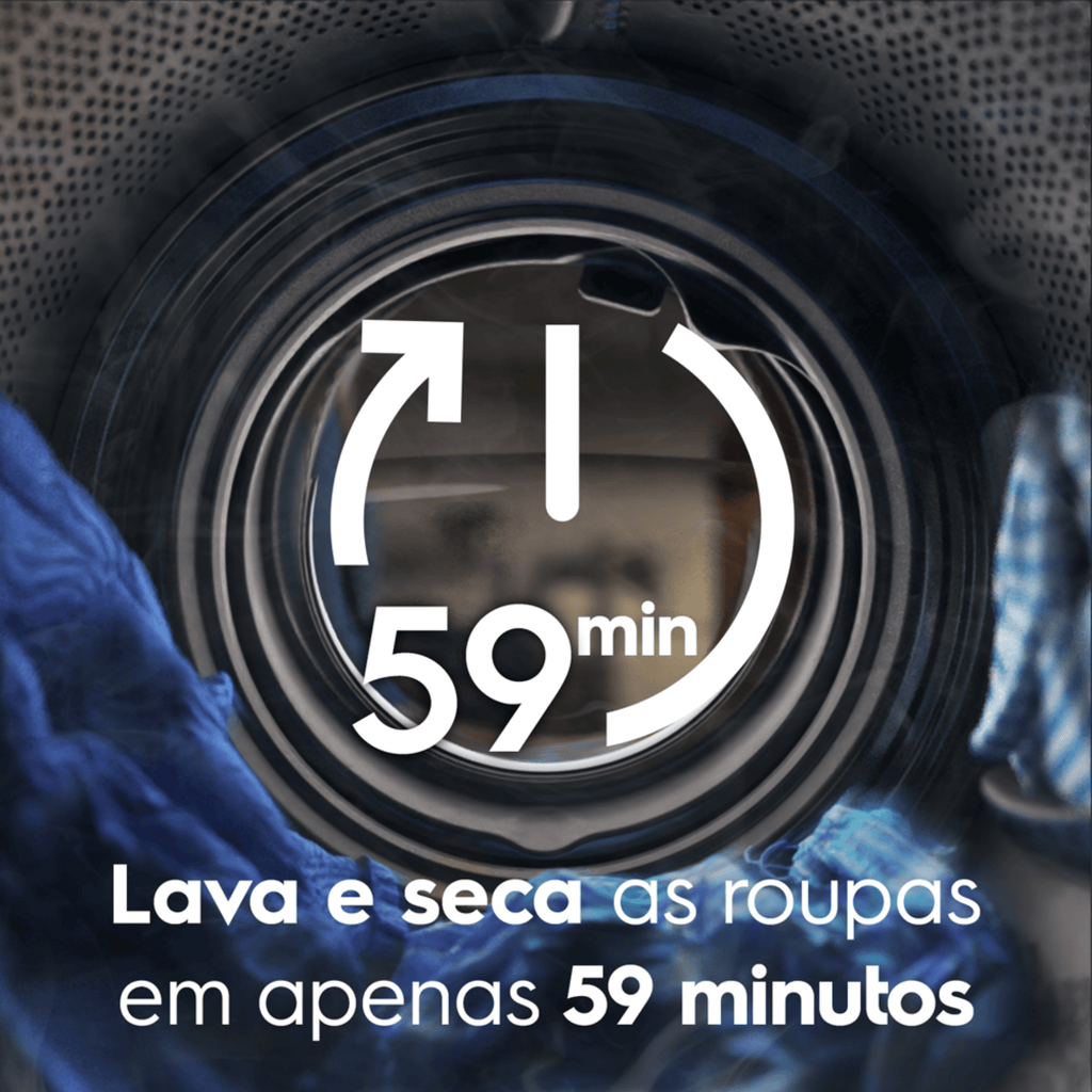 Lava e Seca Electrolux 12kg LSC12 Inverter Lavagem Inteligente Cinza Ônix 220V