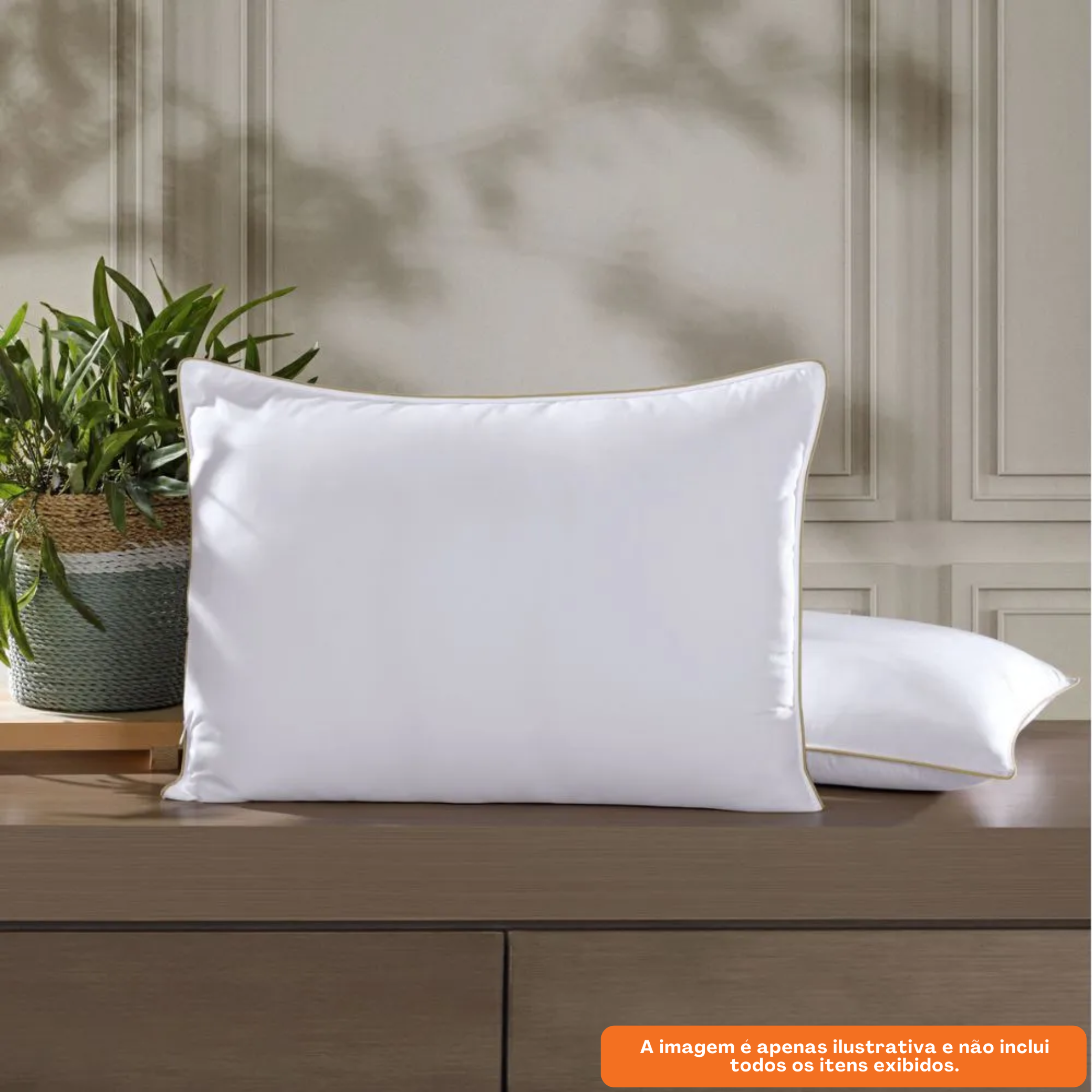 Travesseiro Hedrons Hotel Collection 50x70cm 200 fios Branco