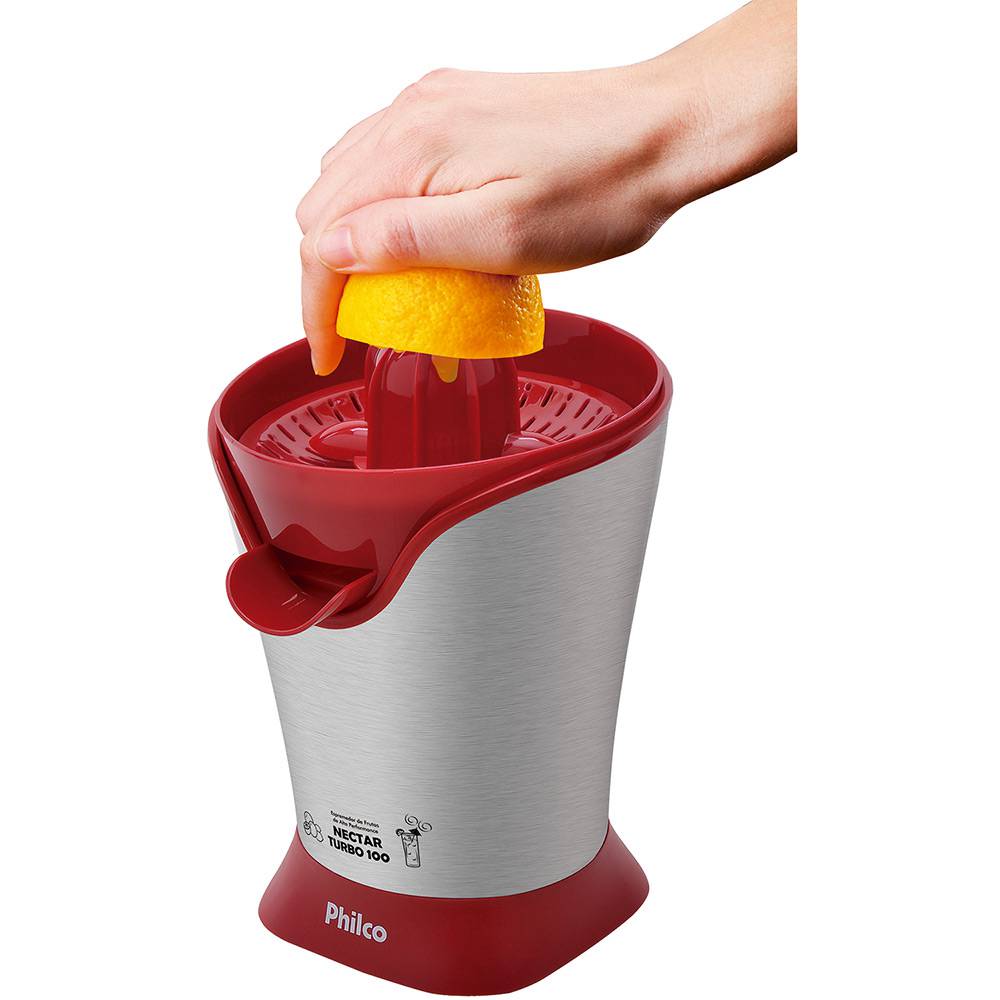 Espremedor de Fruta Philco Nectar Turbo 100 Vermelho 220V