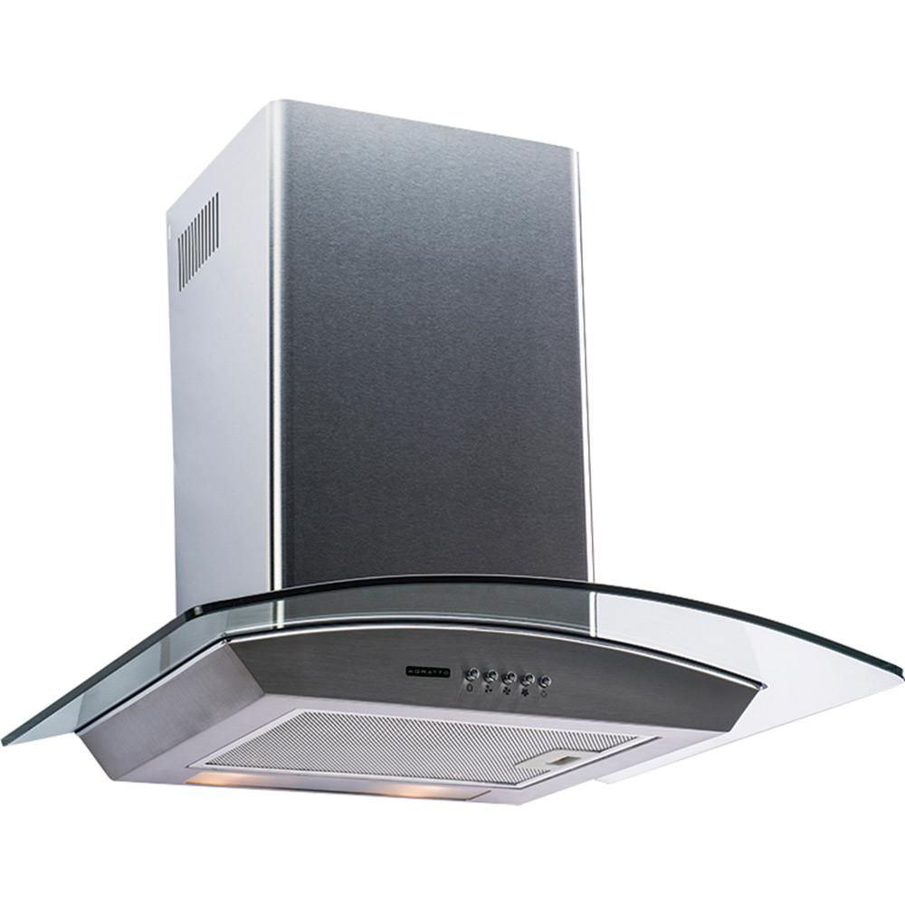 Coifa Agratto 90Cm de Parede Vidro CPV90 02 Inox 220V