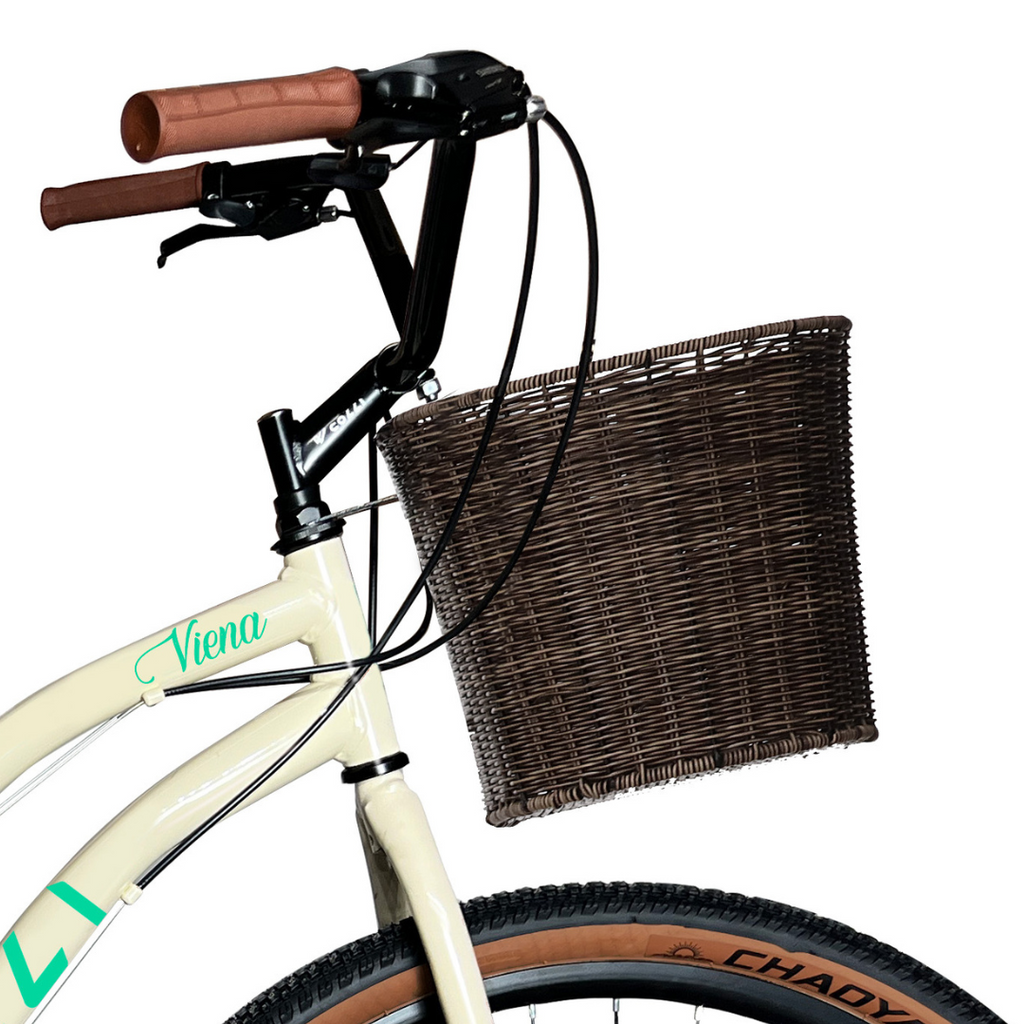 Bicicleta Colli Viena Aro 29 Freio a Disco 21 Velocidades com Cestinha Bege