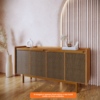 Balcão Buffet Dune Imcal 180cm 4 Portas Nature