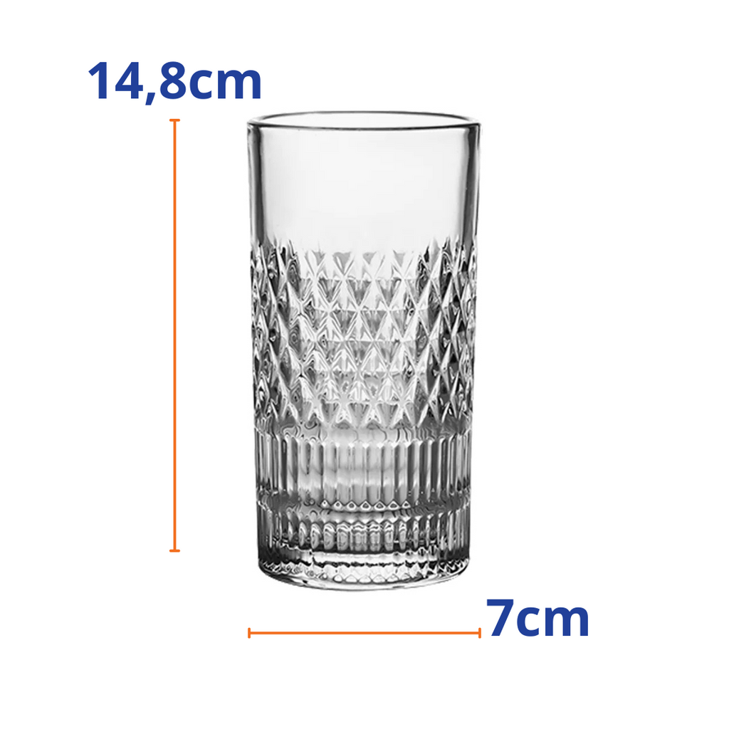 Jogo 6 Copos Esplanada Full-Fit 390ml em Cristal Ecológico
