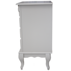 Mesa de Cabeceira Rústica Linz 60404 4 Gavetas Off White