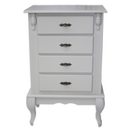 Mesa de Cabeceira Rústica Linz 60404 4 Gavetas Off White