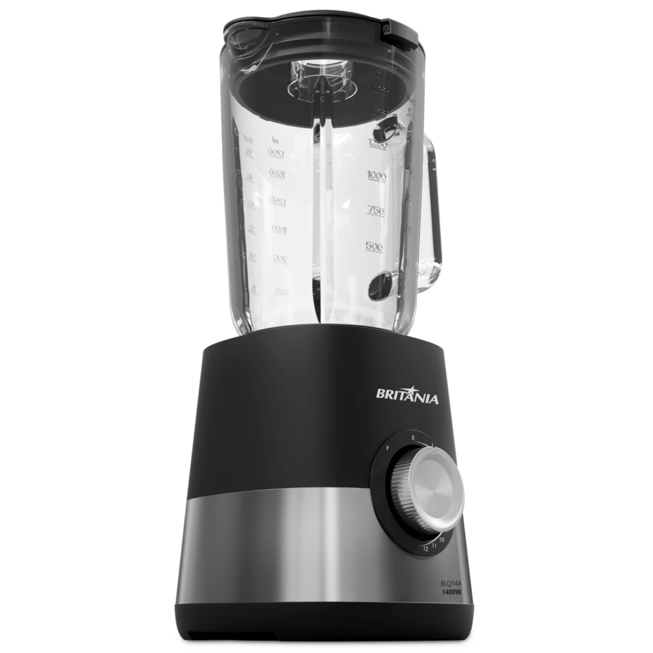Liquidificador Britania 2,3L BLQ14A Jarra em Vidro 1400W Inox 220V