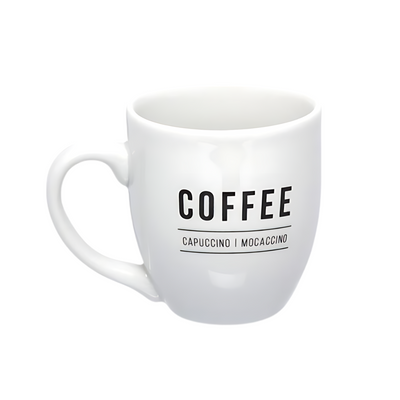 Caneca de Porcelana  Etilux Manhattan Coffee  300ml Branco