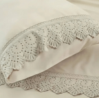 Jogo de  Roupa de Cama Casal  4 Peças  Hedrons Toque de Algodão Rendas Antílope