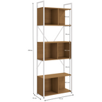 Estante Industrial Kappesberg com Nichos LI014 Canela e Branco