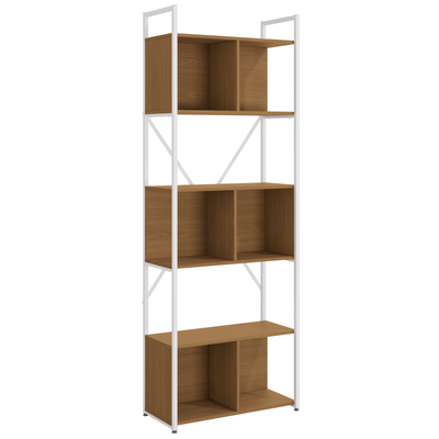 Estante Industrial Kappesberg com Nichos LI014 Canela e Branco