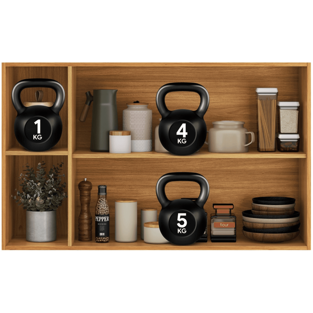 Armário Aéreo de Cozinha Plena Demóbile 100%MDF 120cm 2 Portas Cinamomo e Nude