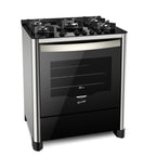 Fogão 5 Bocas Fischer de Piso Gran Cheff Tripla Chama Mesa de Vidro Inox 220V