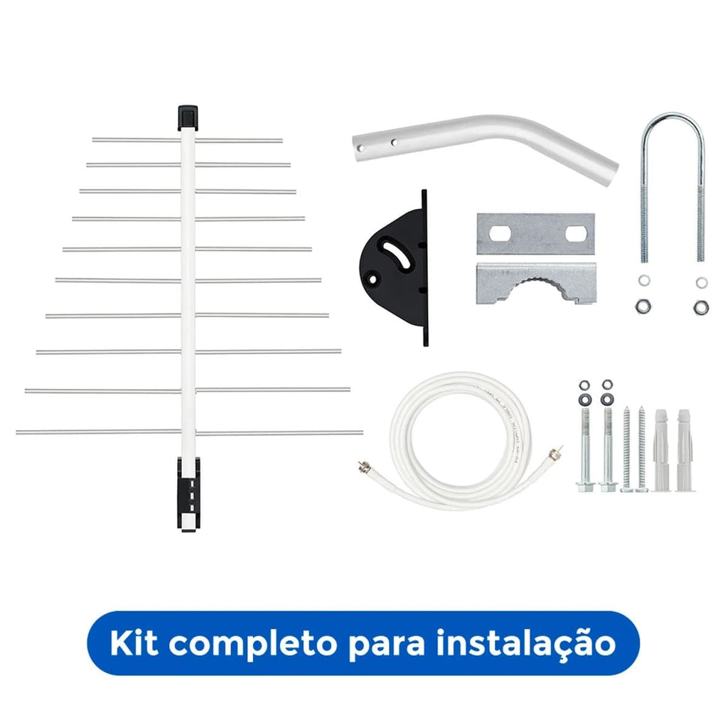 Antena Externa Aquário Log Periódica Digital UHF/HDTV LU-20 Plus