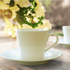 Aparelho de Jantar e Chá Tramontina 30 Peças Ingrid em Porcelana Decorada Branca