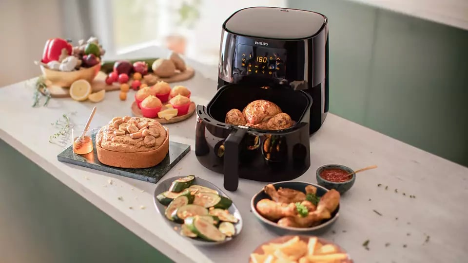 Fritadeira Elétrica Sem Óleo Air Fryer 6,2L Philips Walita XL Digital Preto 220V