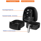 Fritadeira Elétrica Sem Oléo Air Fryer Midea 5,3L  Preto 220V